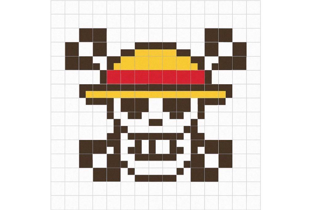 pixel art facile one piece
