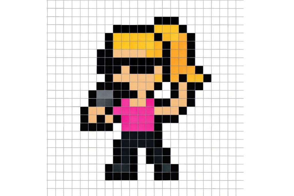 pixel art facile star de la pop