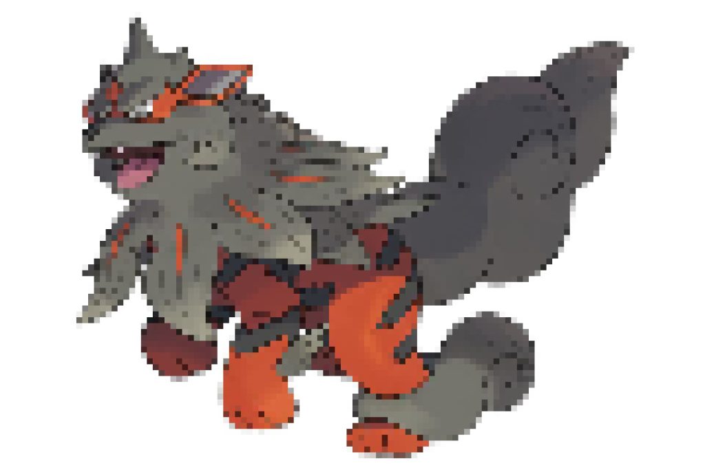pixel art pokemon arcanin hisui