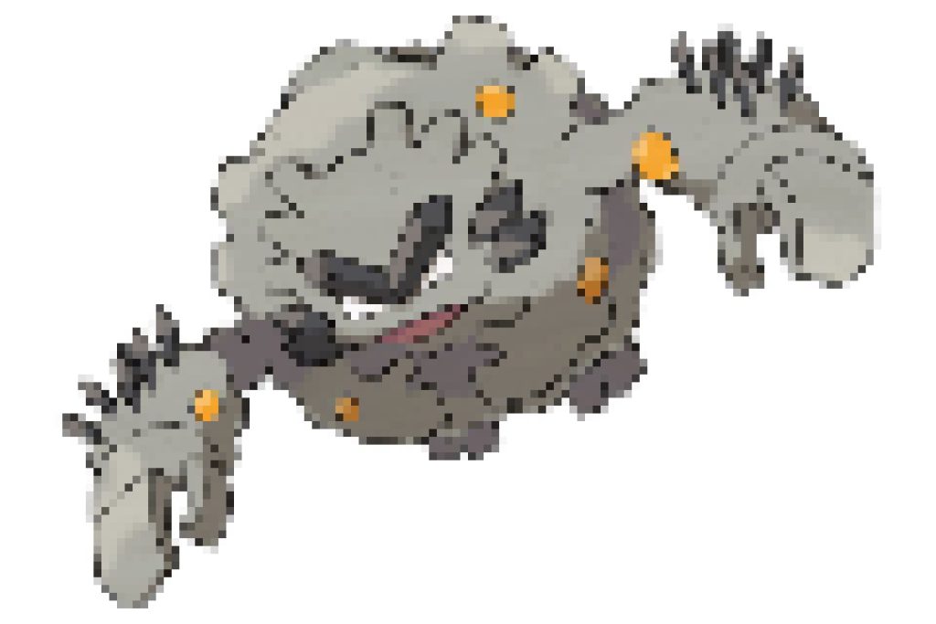 pixel art pokemon gravalanch alola