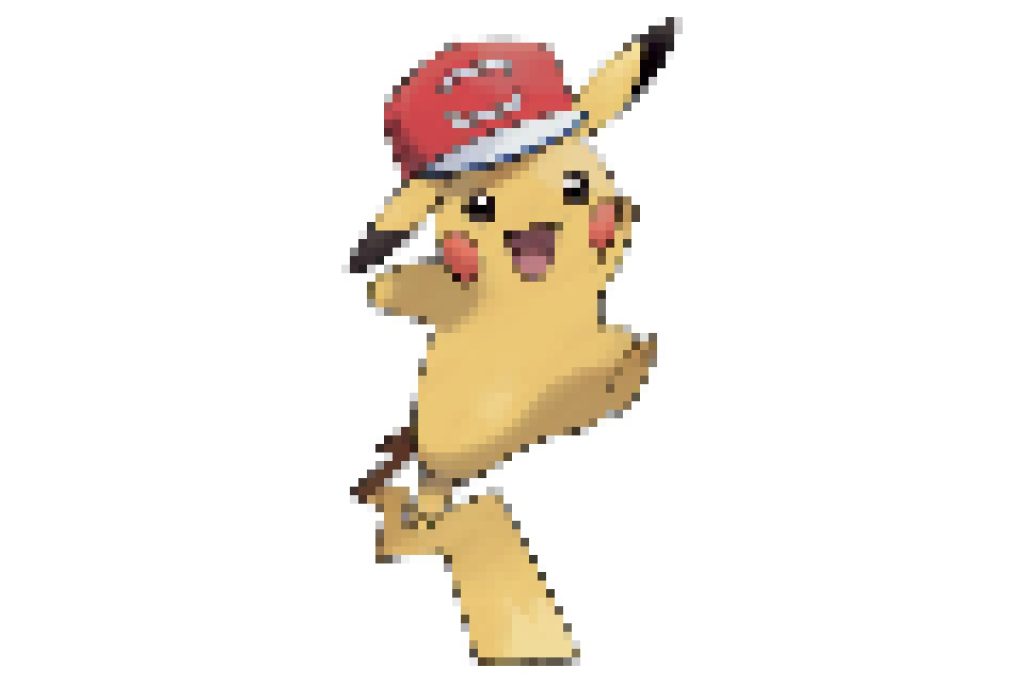 pixel art pokemon pikachu casquette alola