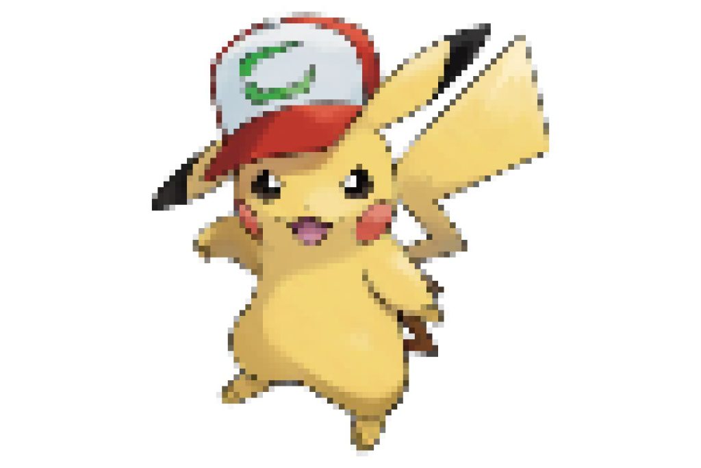 pixel art pokemon pikachu casquette partenaire