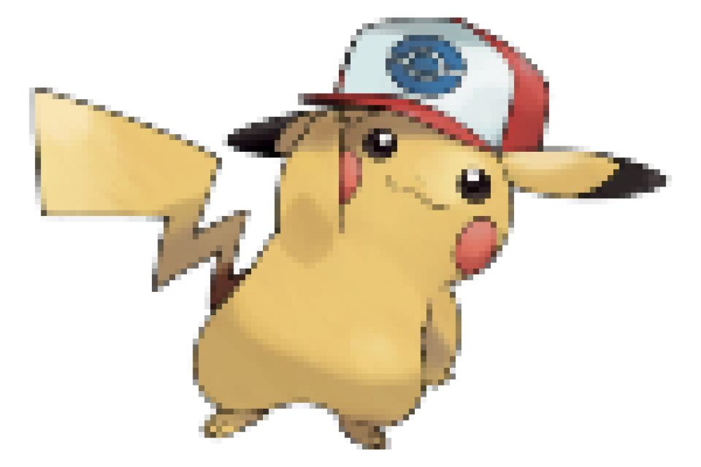 pixel art pokemon pikachu casquette unys