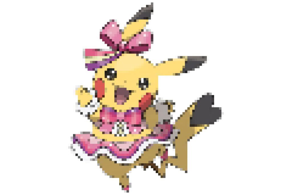 pixel art pokemon pikachu star