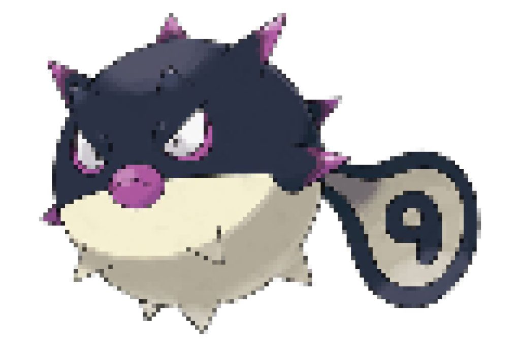 pixel art pokemon qwilfish hisui