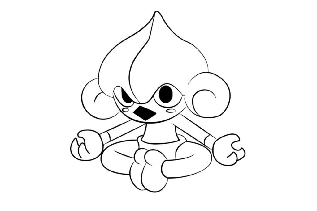coloriage pokemon méditikka