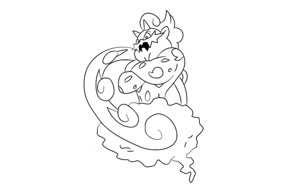 coloriage pokemon boréas forme avatar