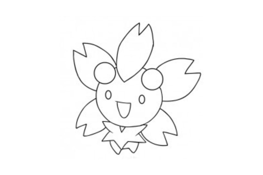 coloriage pokemon ceriflor temps ensoleillé