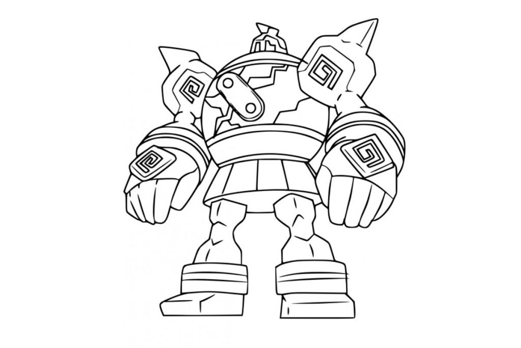 coloriage pokemon golemastoc