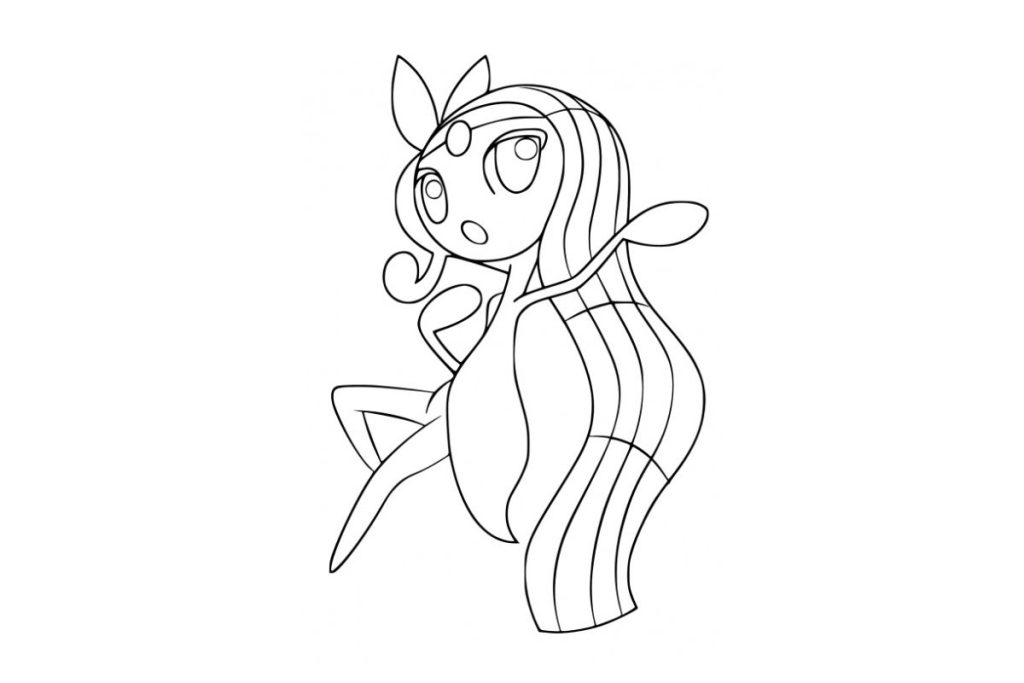 coloriage pokemon meloetta forme chant