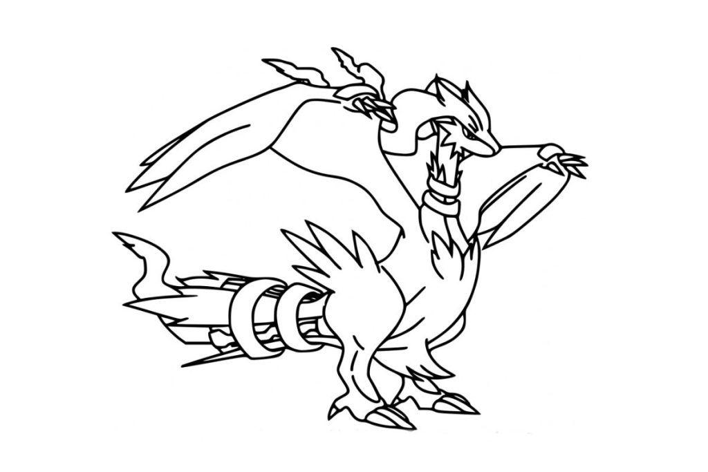 coloriage pokemon reshiram