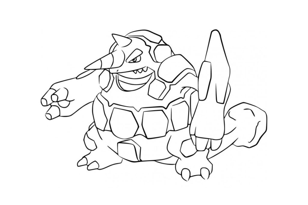 coloriage pokemon rhinastoc