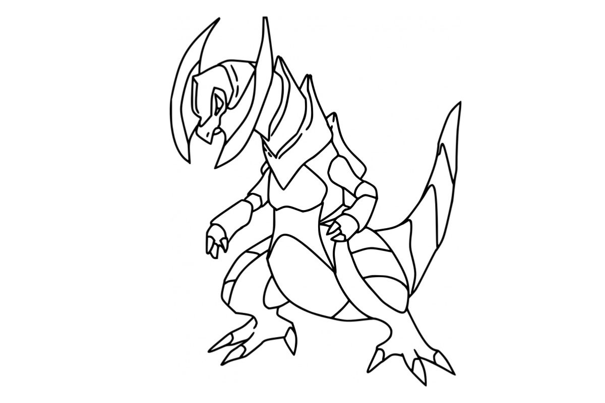 Pixel Art Pokemon Tranchodon | Modèle Coloriage Facile | Dessin à Imprimer