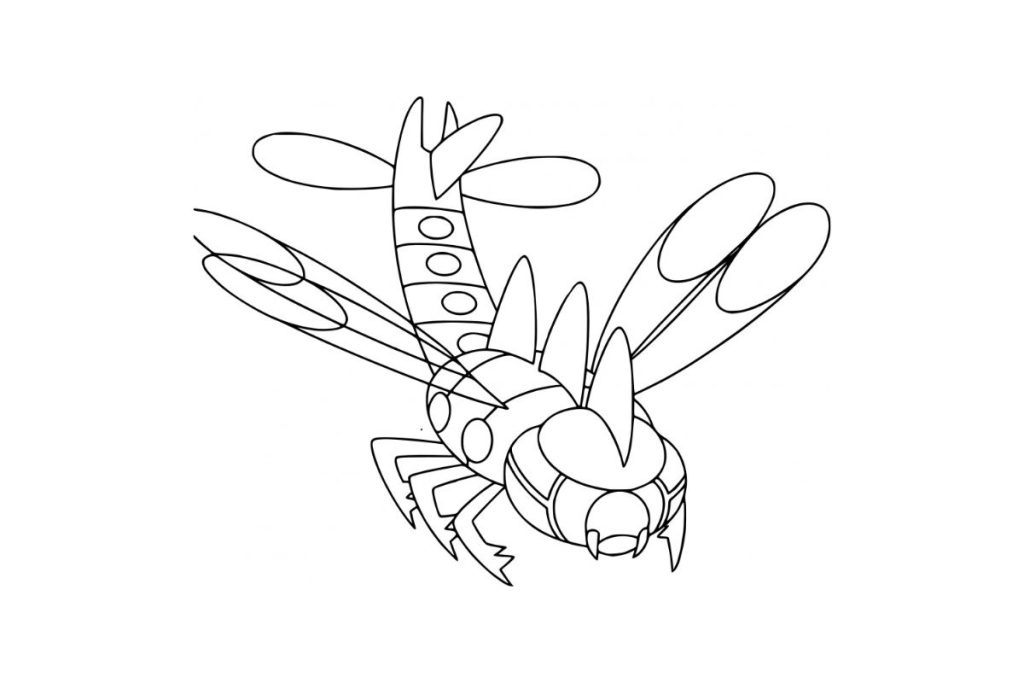 coloriage pokemon yanmega