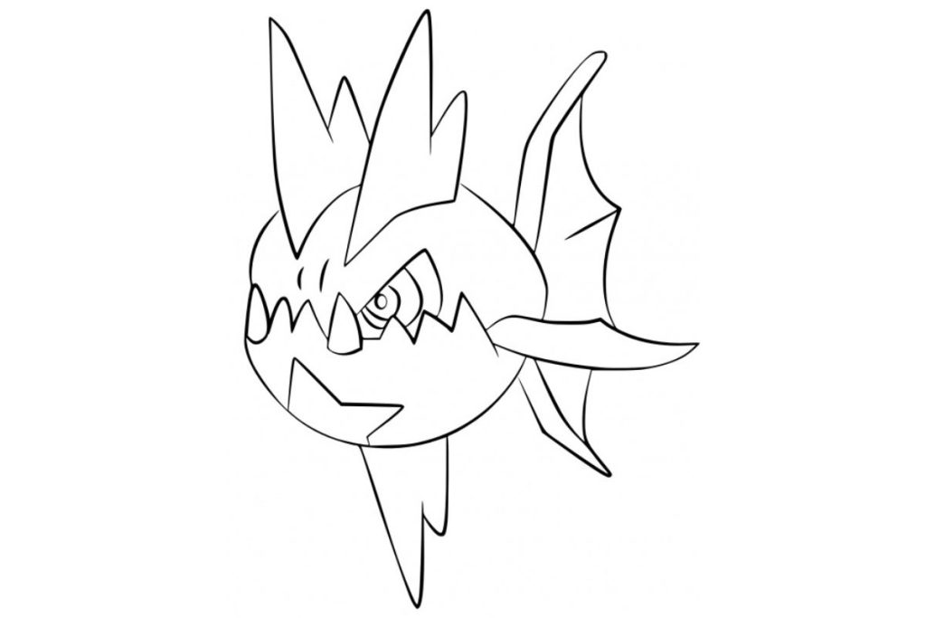 coloriage pokemon carvanha