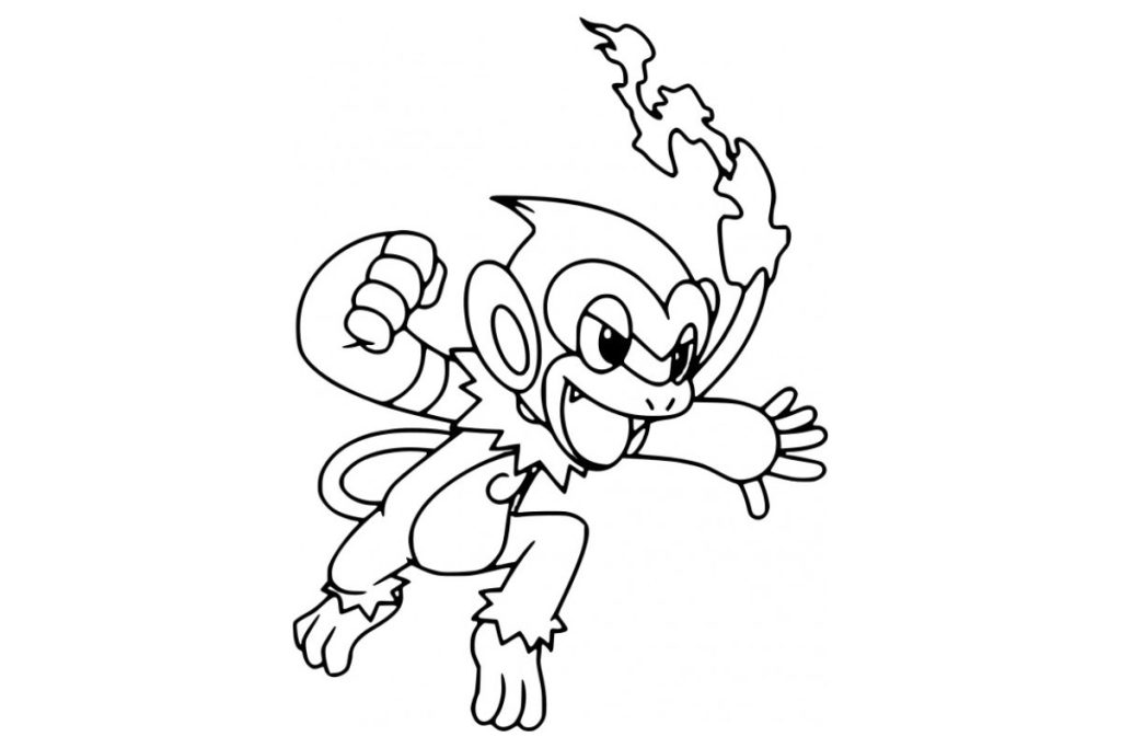 coloriage pokemon chimpenfeu