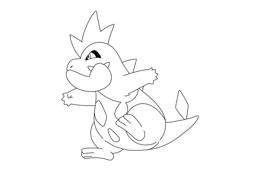 coloriage pokemon crocrodil