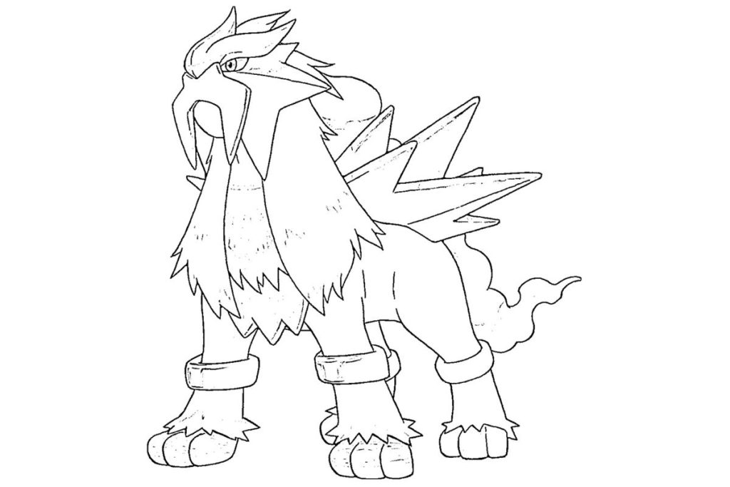 coloriage pokemon entei