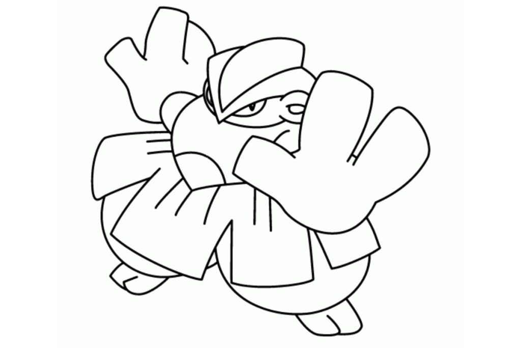 coloriage pokemon hariyama