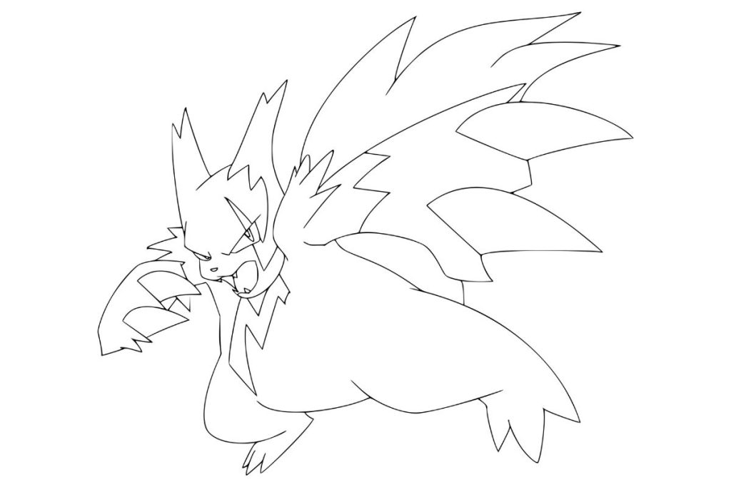 coloriage pokemon mangriff