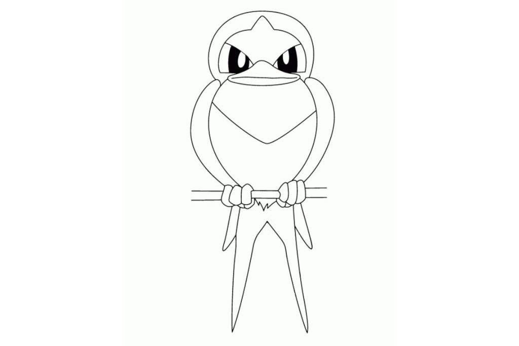 coloriage pokemon nirondelle