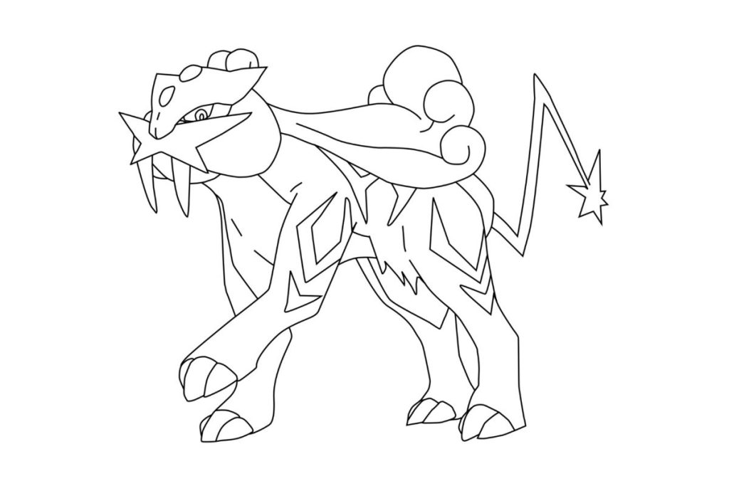 coloriage pokemon raikou