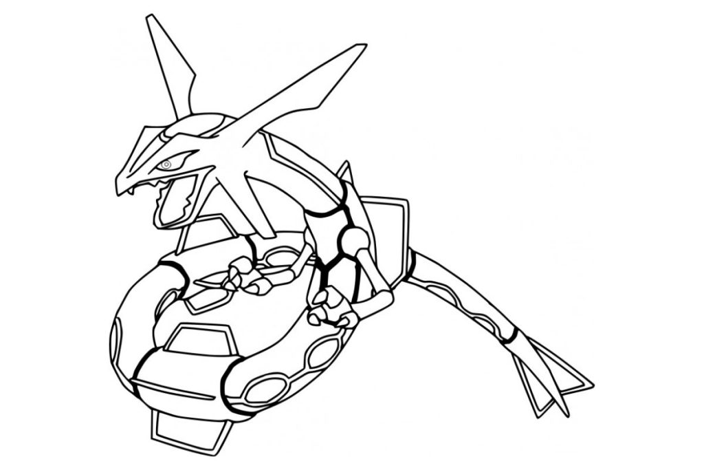 coloriage pokemon rayquaza