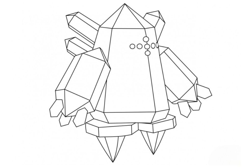 coloriage pokemon regice