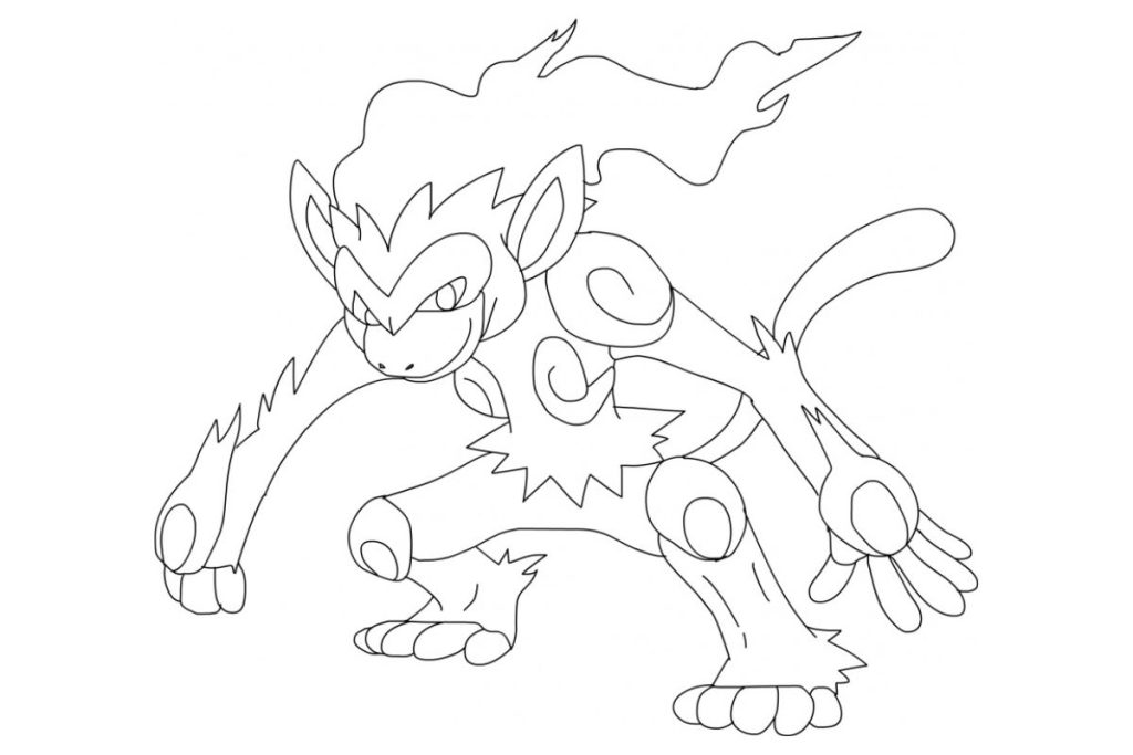 coloriage pokemon simiabraz