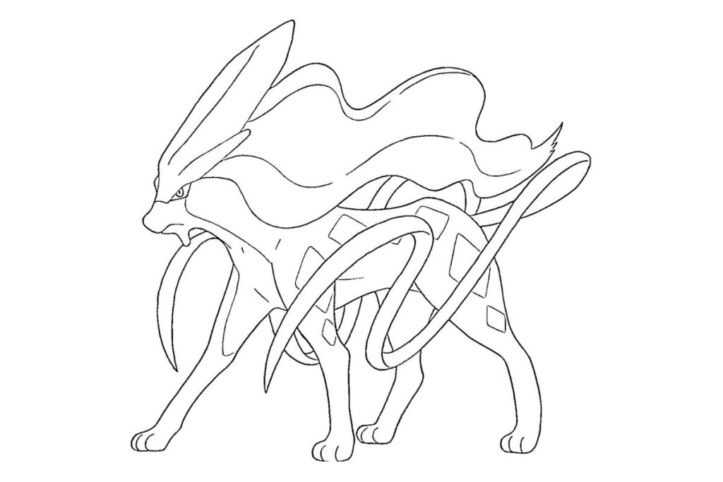 coloriage pokemon suicune