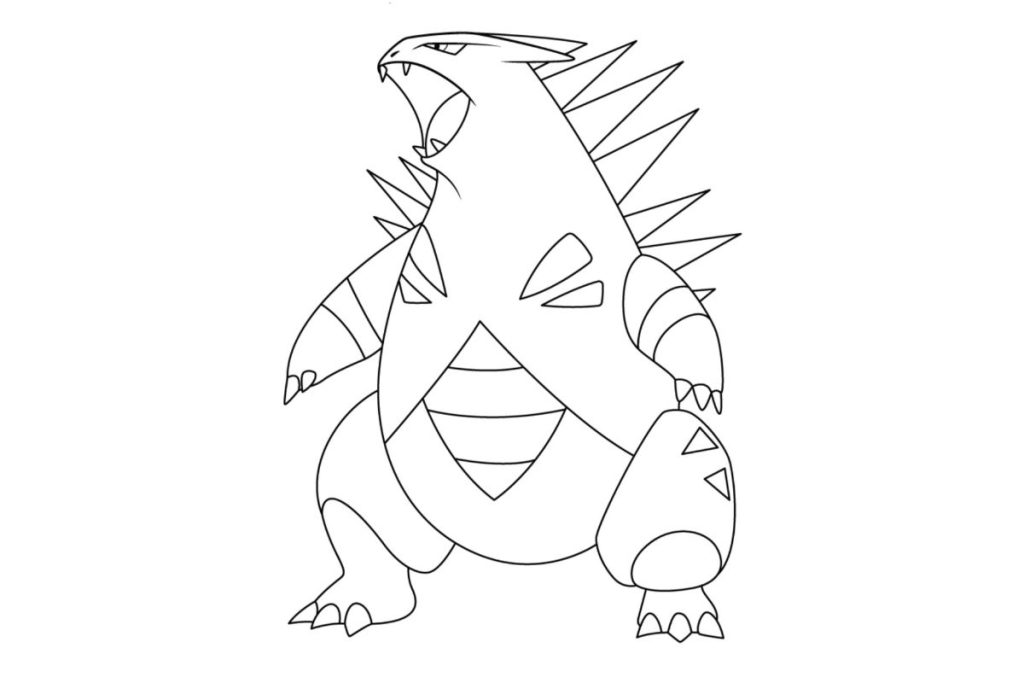 coloriage pokemon tyranocif