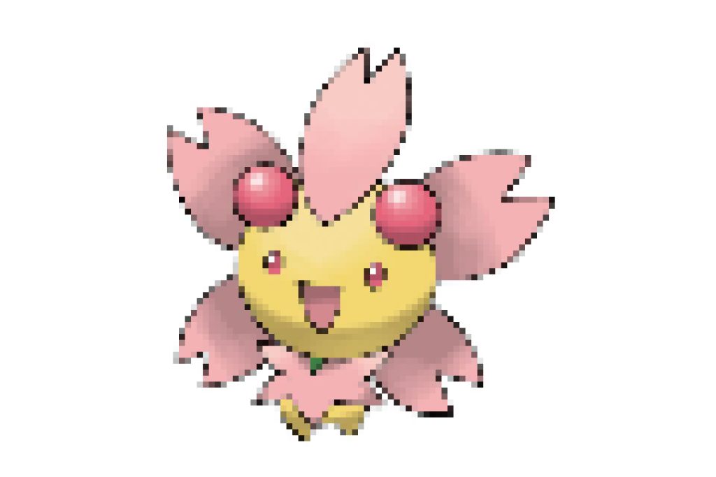 pixel art pokemon ceriflor temps ensoleillé