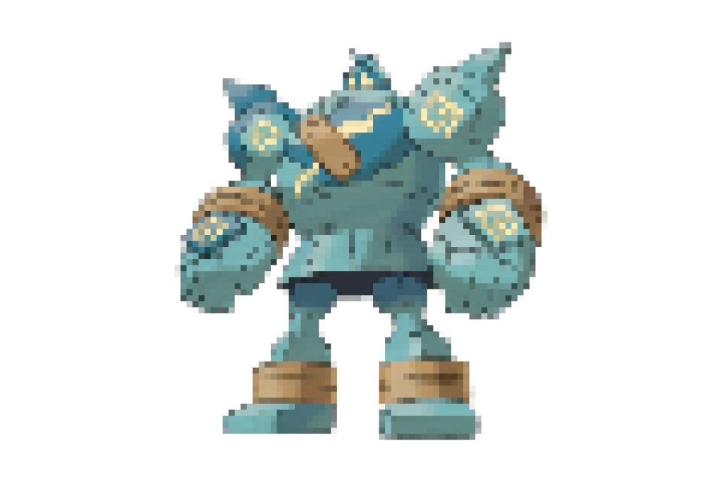 pixel art pokemon golemastoc