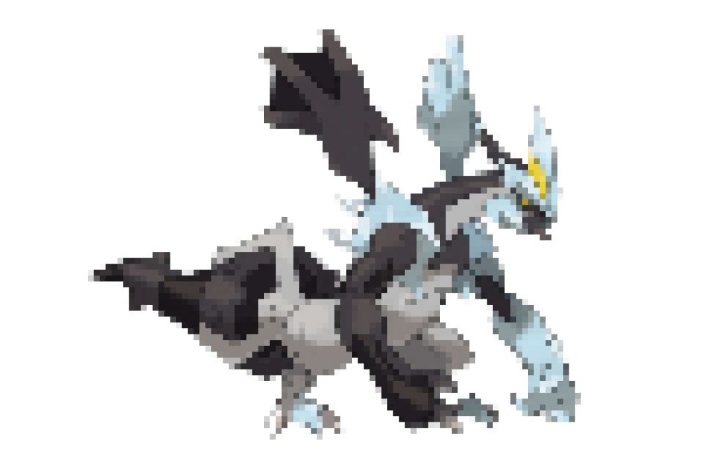 pixel art pokemon kyurem noir