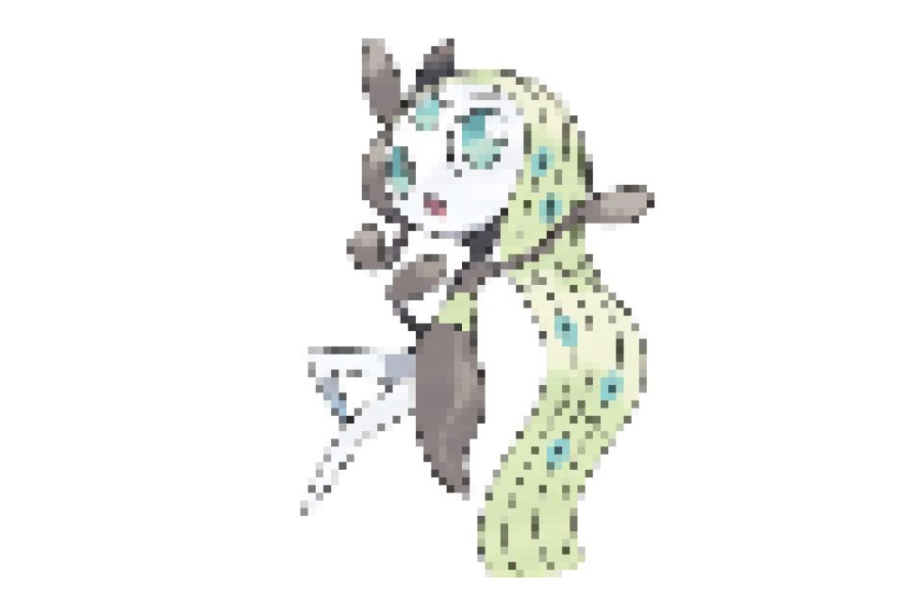 pixel art pokemon meloetta forme chant