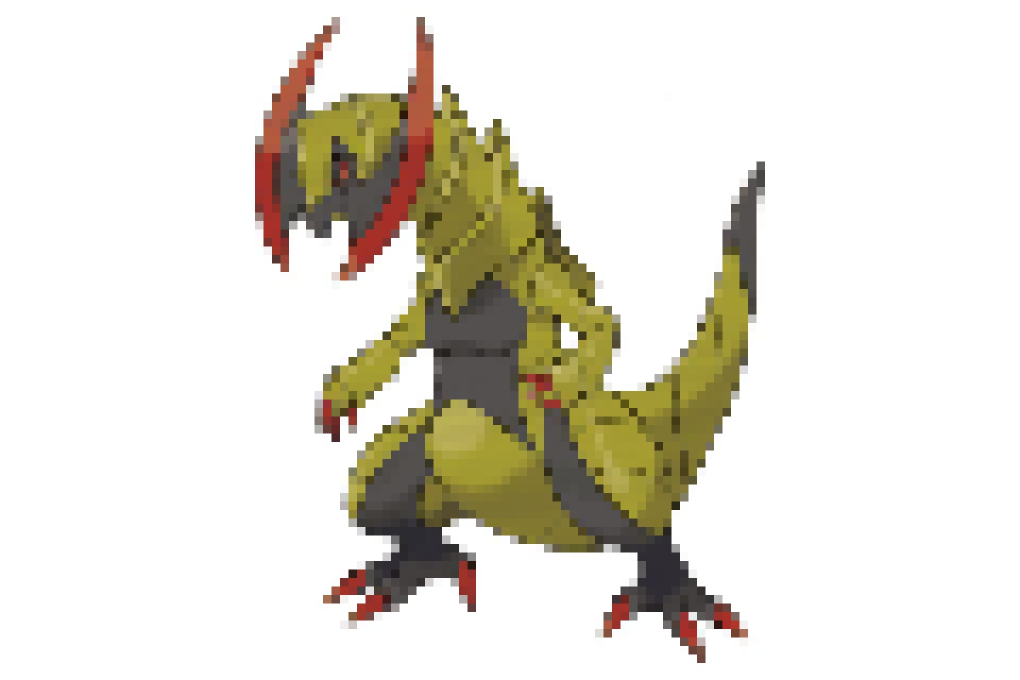 Pixel Art Pokemon Tranchodon | Modèle Coloriage Facile | Dessin à Imprimer