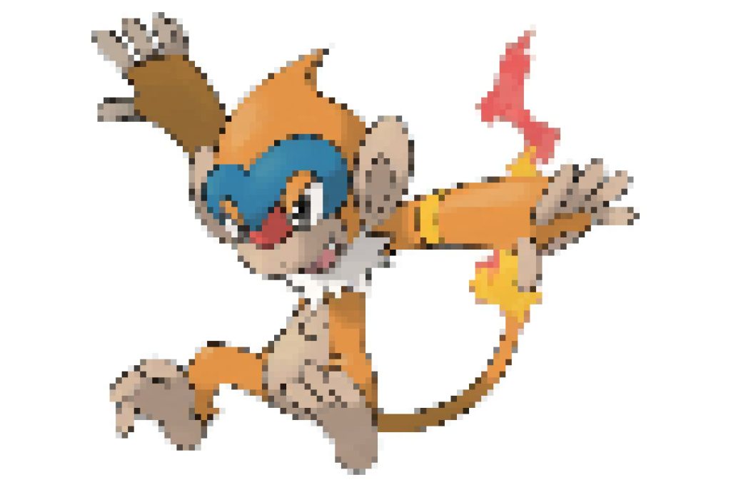 pixel art pokemon chimpenfeu