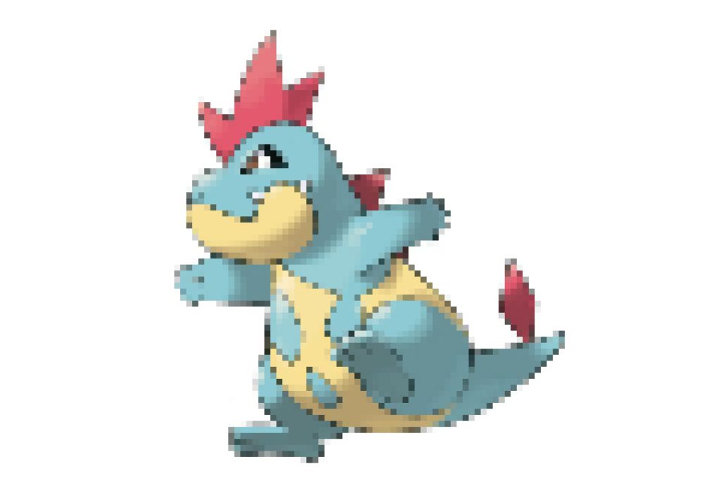pixel art pokemon crocrodil