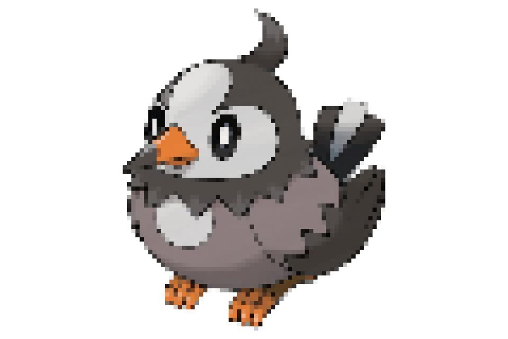 pixel art pokemon étourmi
