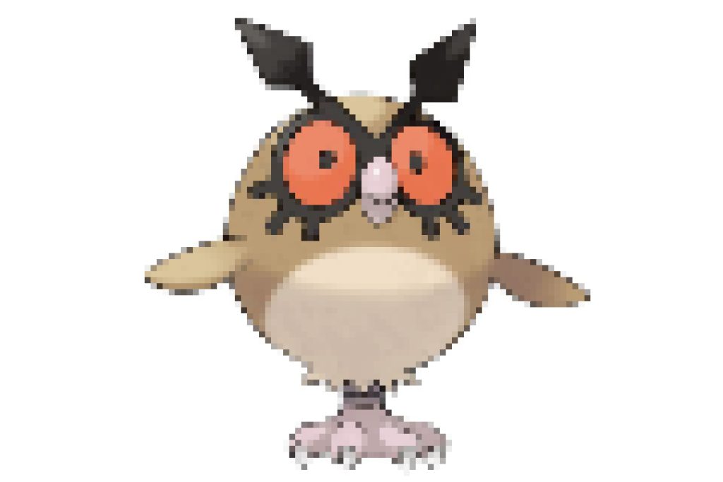 pixel art pokemon hoothoot