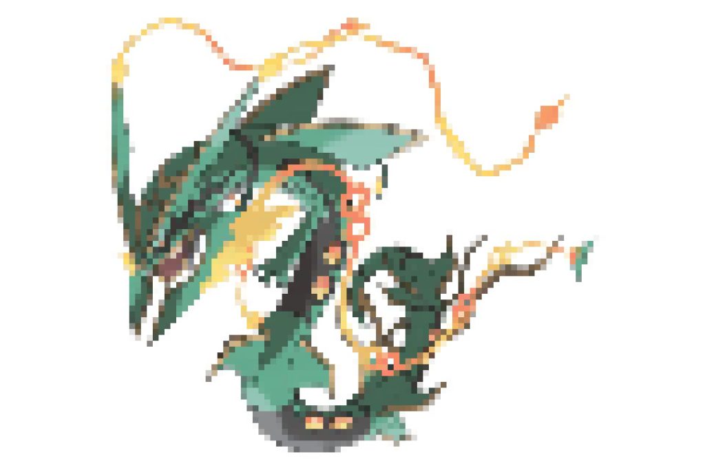 pixel art pokemon mega rayquaza