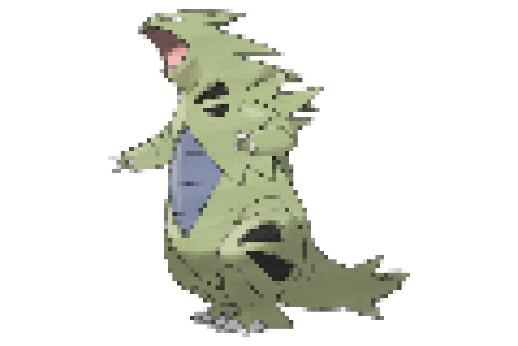 pixel art pokemon tyranocif
