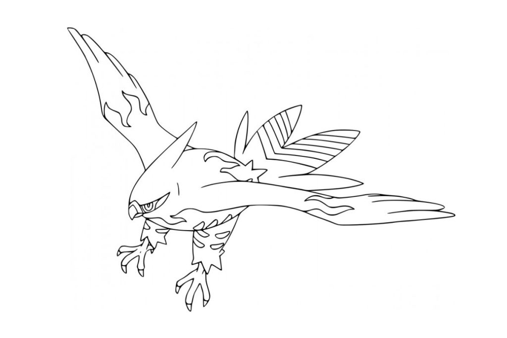 coloriage pokemon flambusard